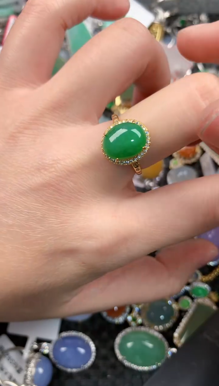 银S925镶嵌戒指翡翠11-11-11   8