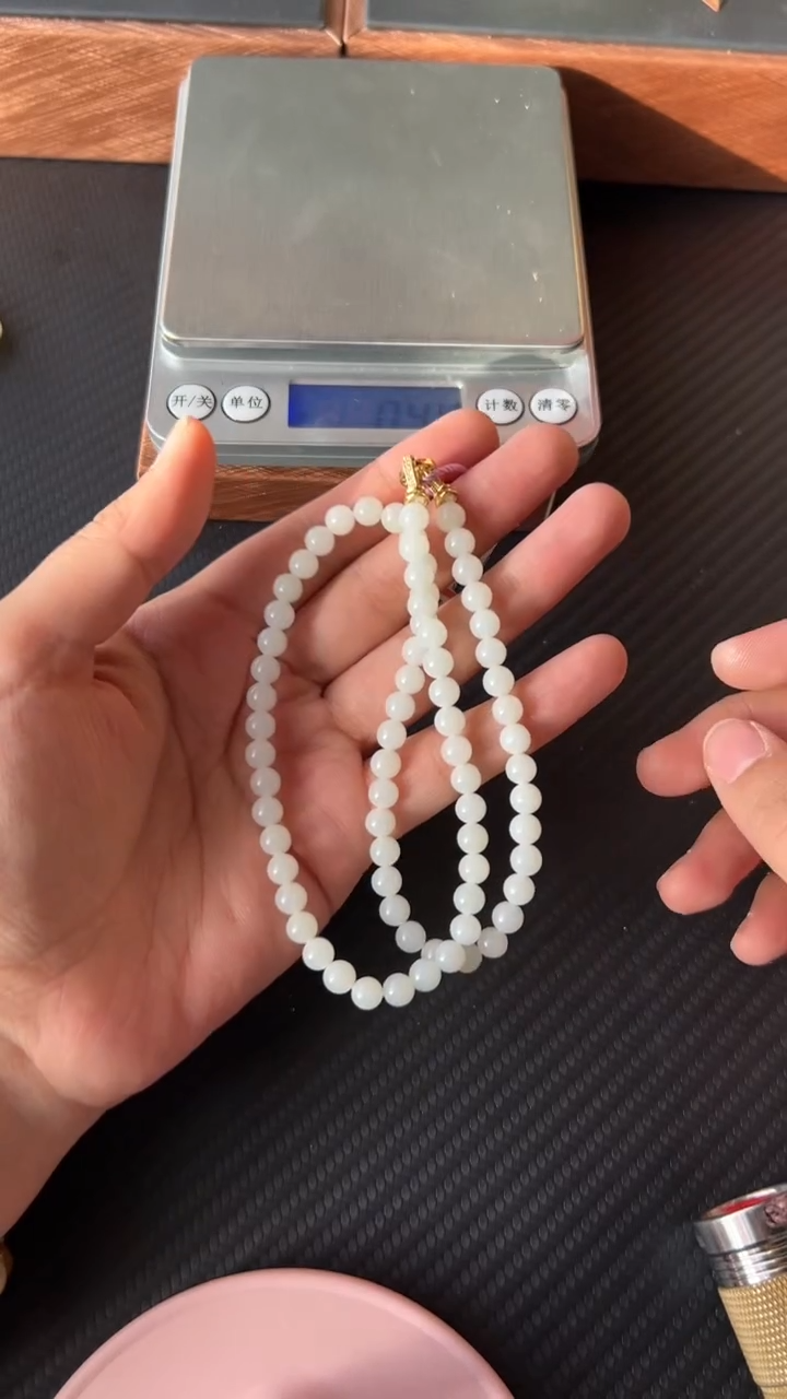 【闪购商品】和田玉项链未镶嵌且末微色差米达卡6