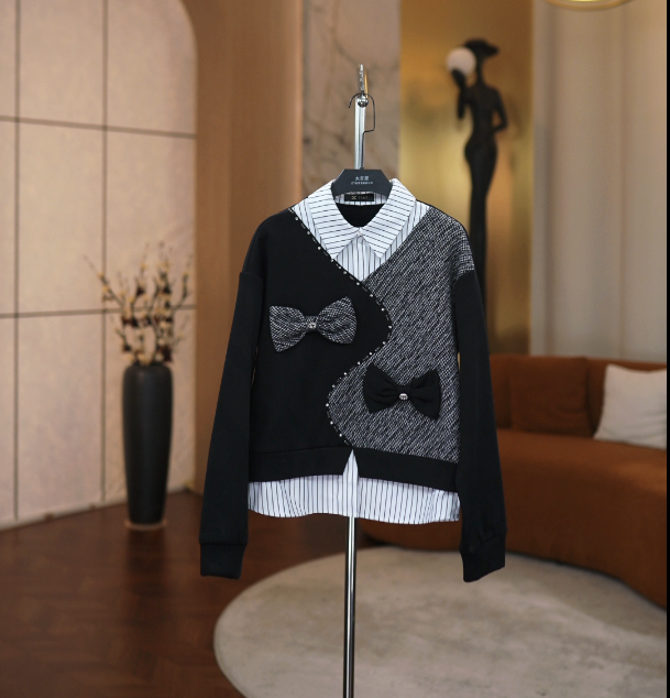 秋冬轻奢简约舒适感设计重工显瘦气质卫衣JT-A2102