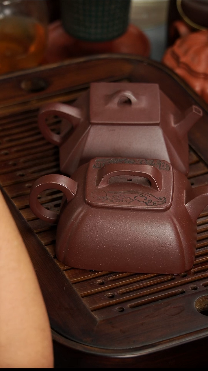 茶壶紫砂宜兴紫砂方器筋纹自由组合