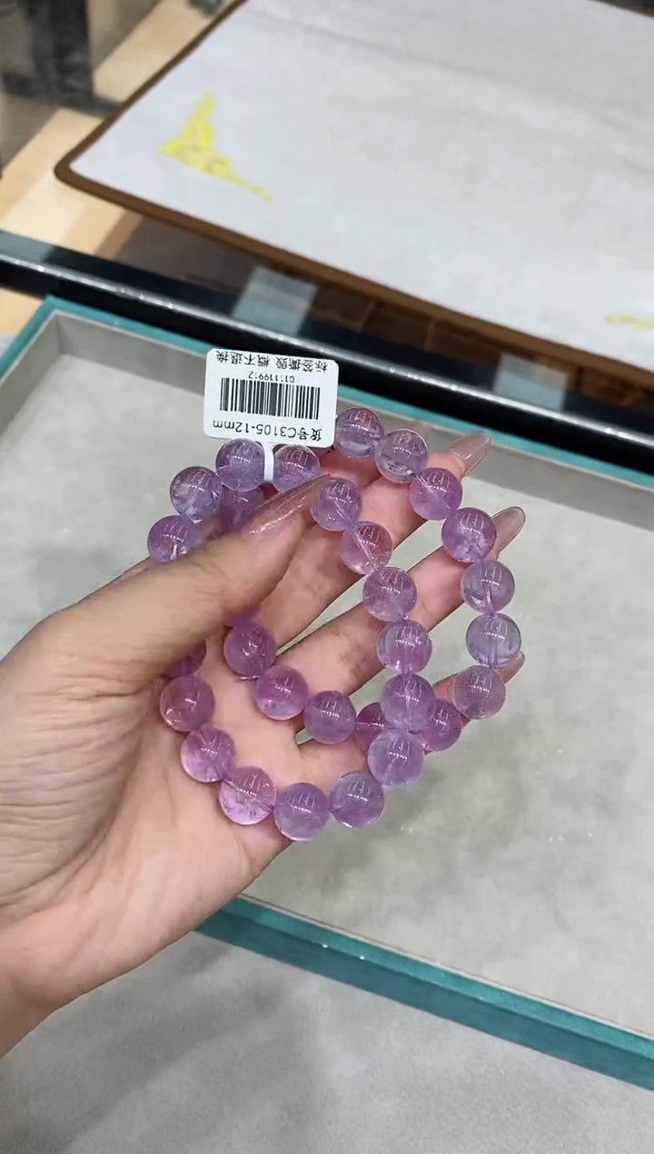 【闪购商品】水晶手串未镶嵌c3105 薰衣草 12mm+多样性发一