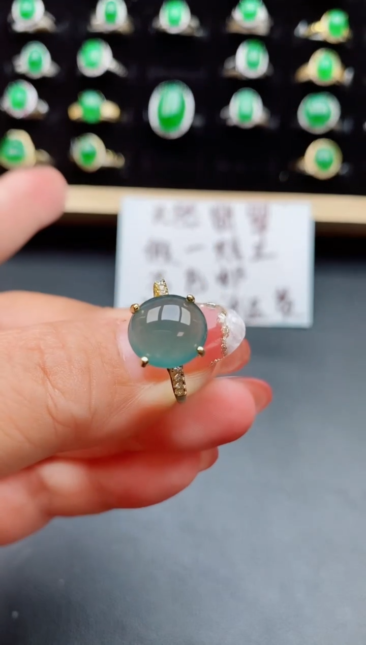 【闪购商品】翡翠戒指银S925镶嵌50800