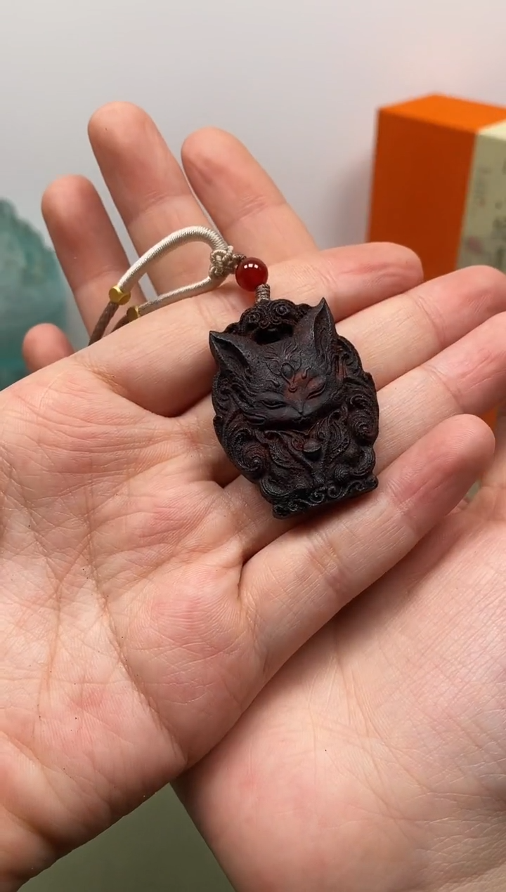 【闪购商品】木木艺缅甸小叶降真香精雕凤九脖挂