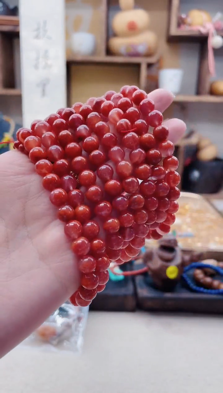 【闪购商品】南红玛瑙手链未镶嵌G191南红单圈8