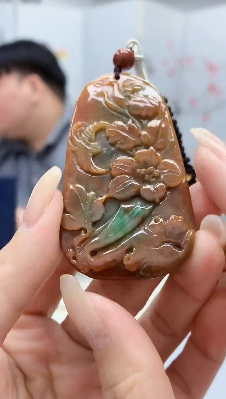 【闪购商品】定制翡翠未镶嵌5060lr-毛货挂件255