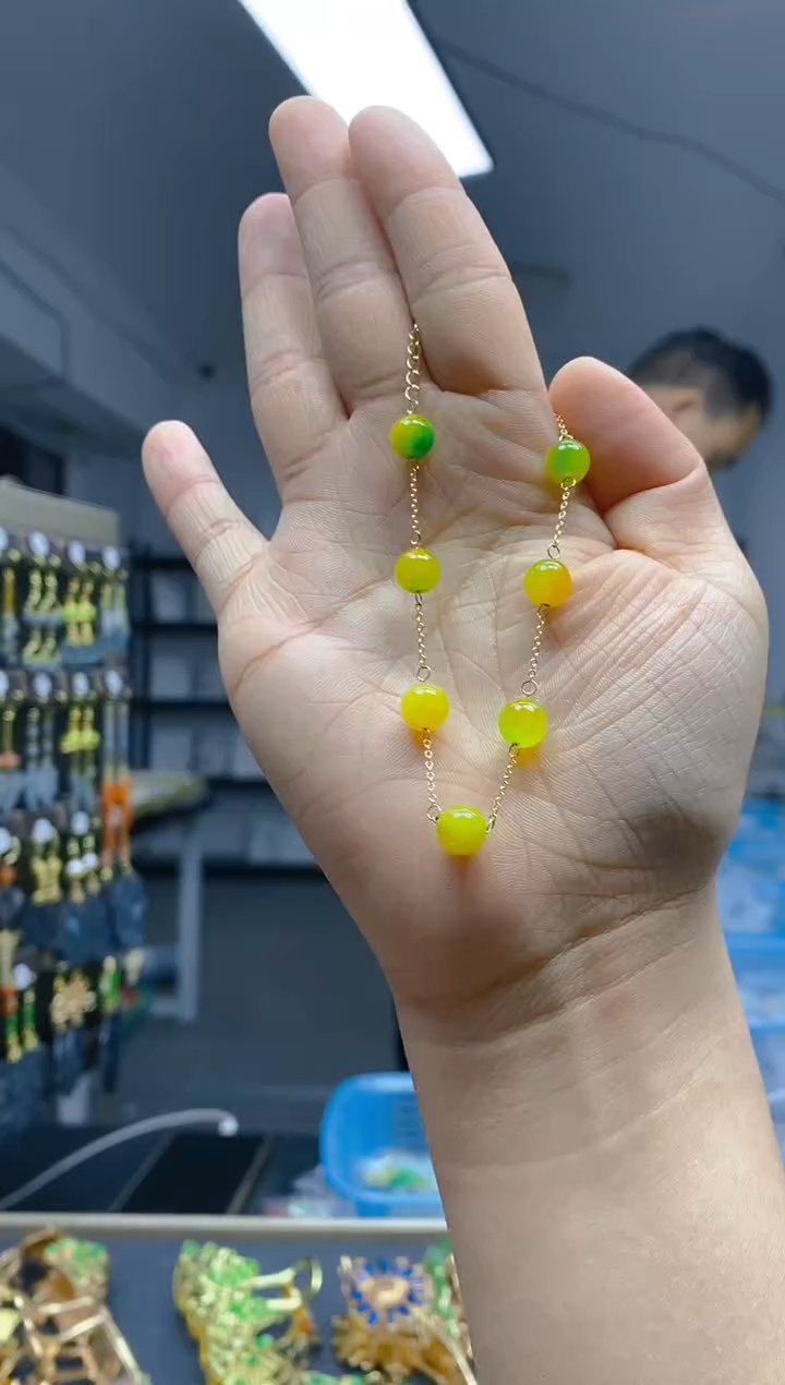 【闪购商品】翡翠耳饰合金321翡翠手链