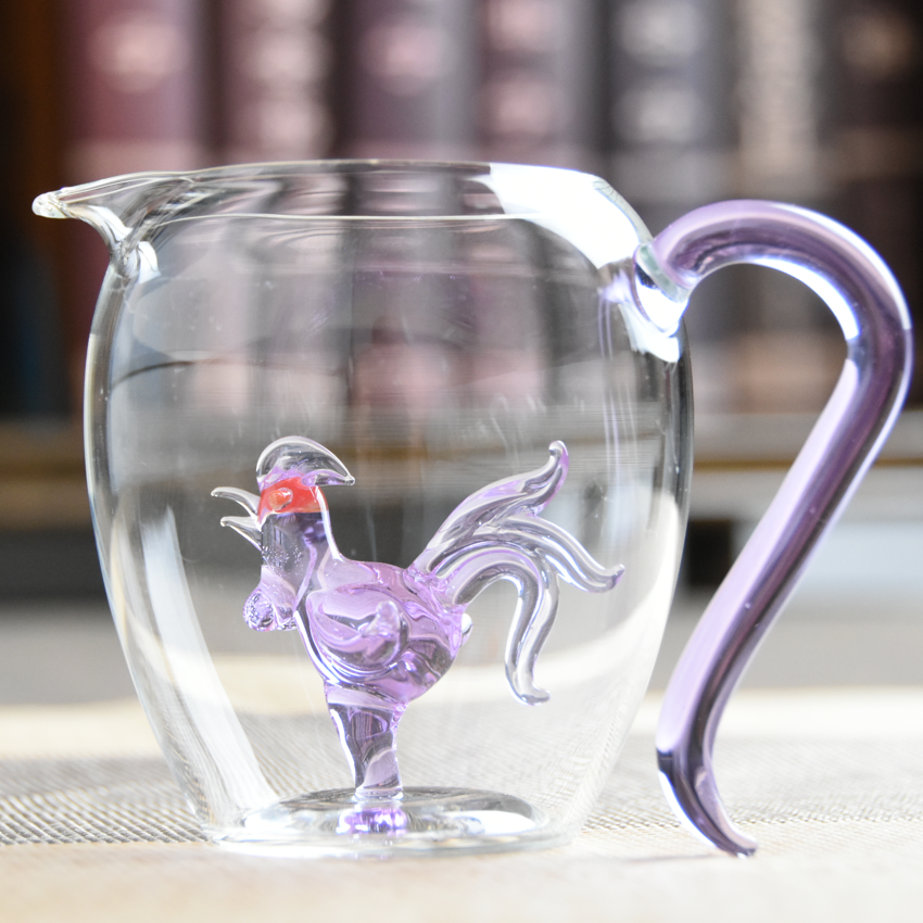 王大锤手作司晨雄鸡公道杯茶海耐热玻璃手工公杯茶海高端家用