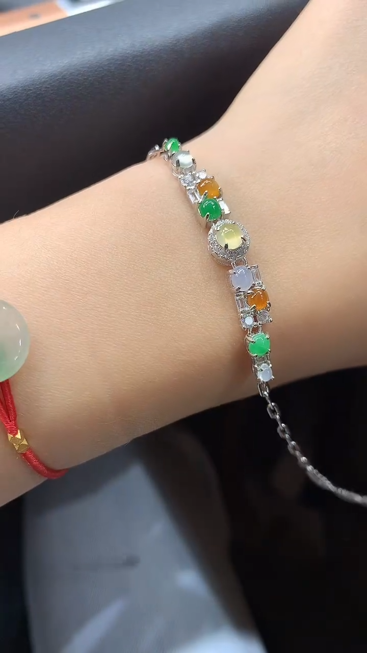 颈饰未镶嵌翡翠多宝手链925