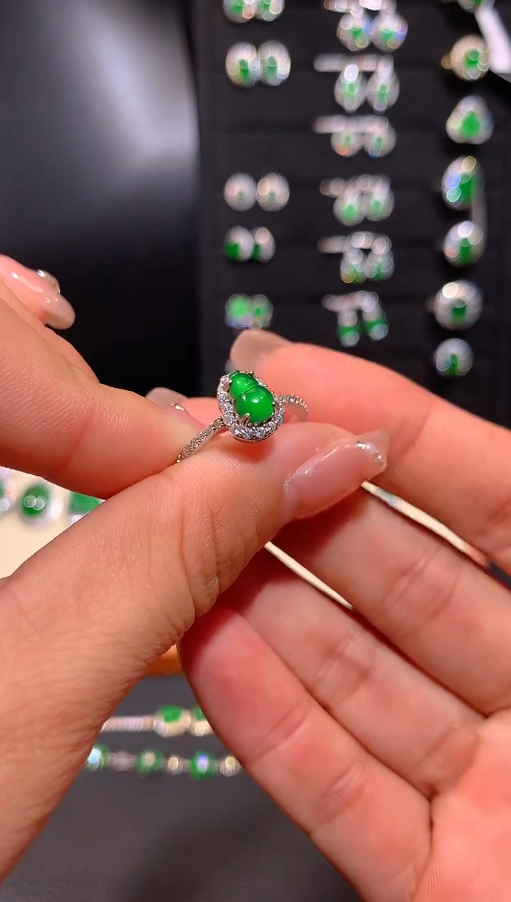 【闪购商品】翡翠戒指银S925镶嵌多样性