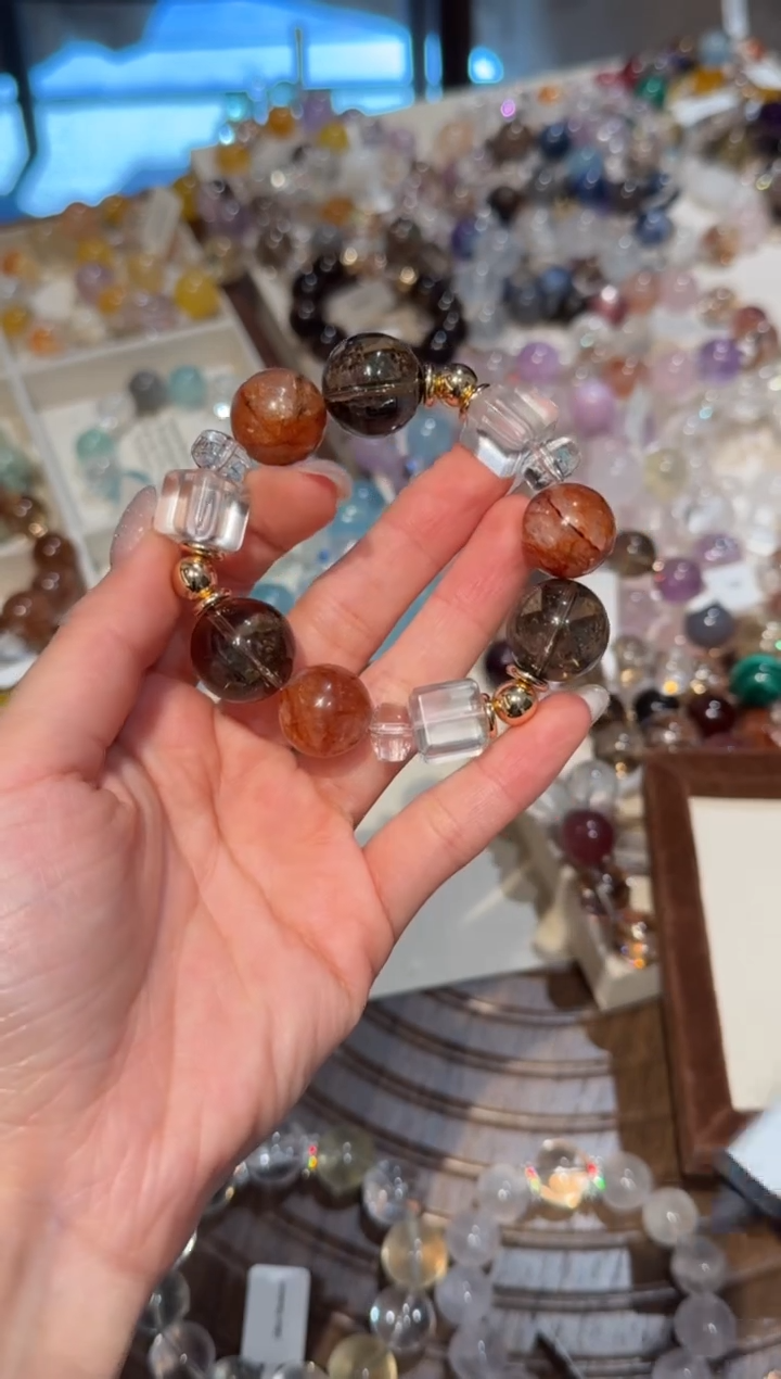 未镶嵌手串水晶） 设计款水晶手串 默认微瑕 多样性发货