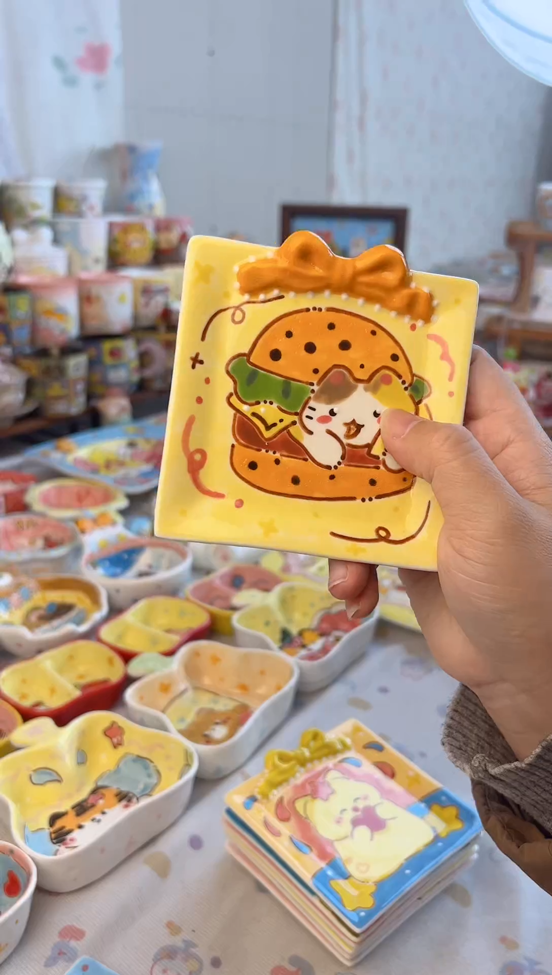 摆件陶景德镇陶瓷手绘微瑕