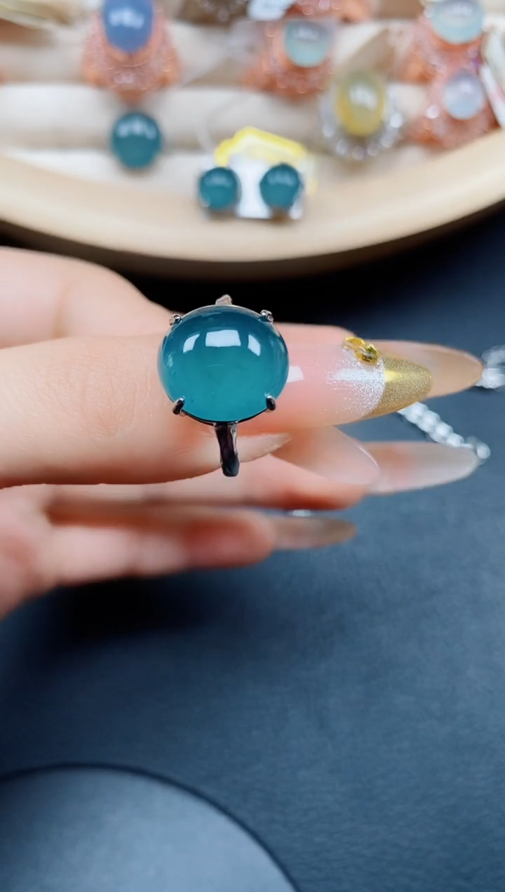 【闪购商品】翡翠戒指银S925镶嵌翡翠