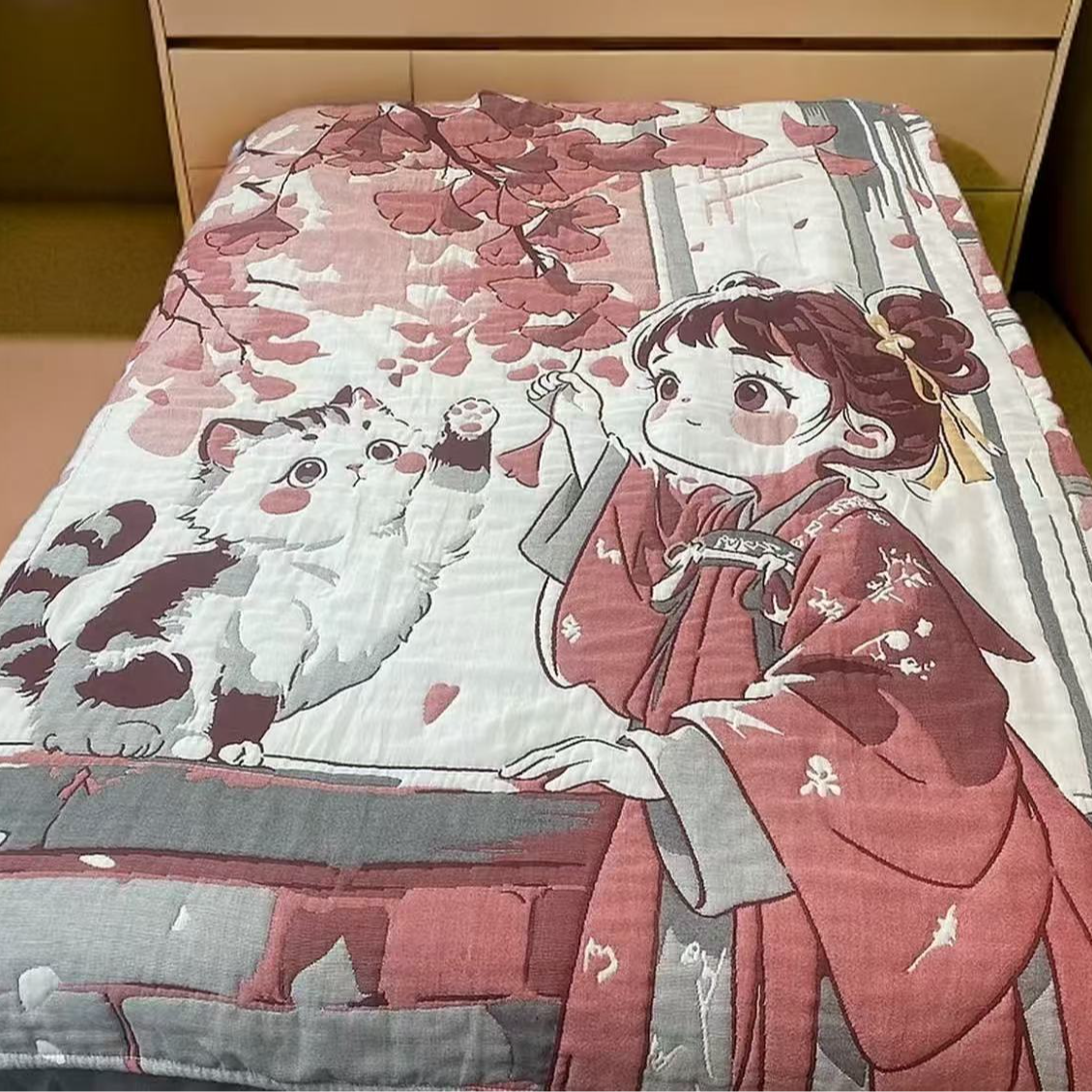 【女孩踏青】120*150加厚舒适亲肤泡芙被