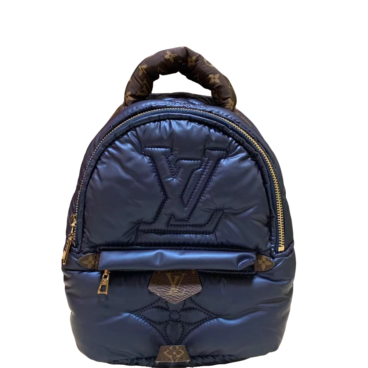 95新 LV LV 蓝色羽绒双肩包bwz10124