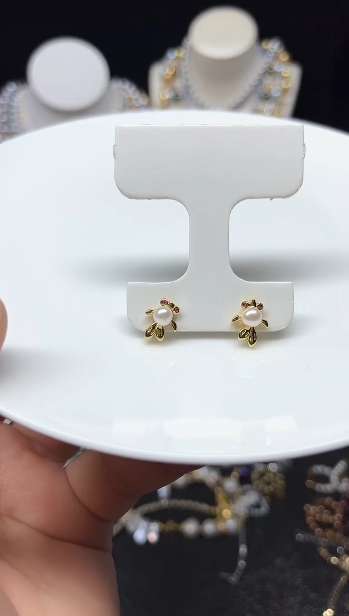 【闪购商品】淡水珍珠耳饰未镶嵌多人