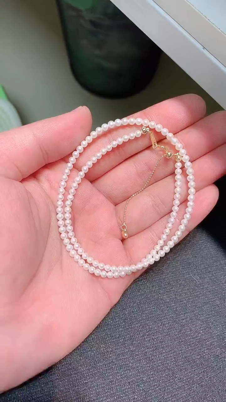 【闪购商品】淡水珍珠项链银S925镶嵌项链