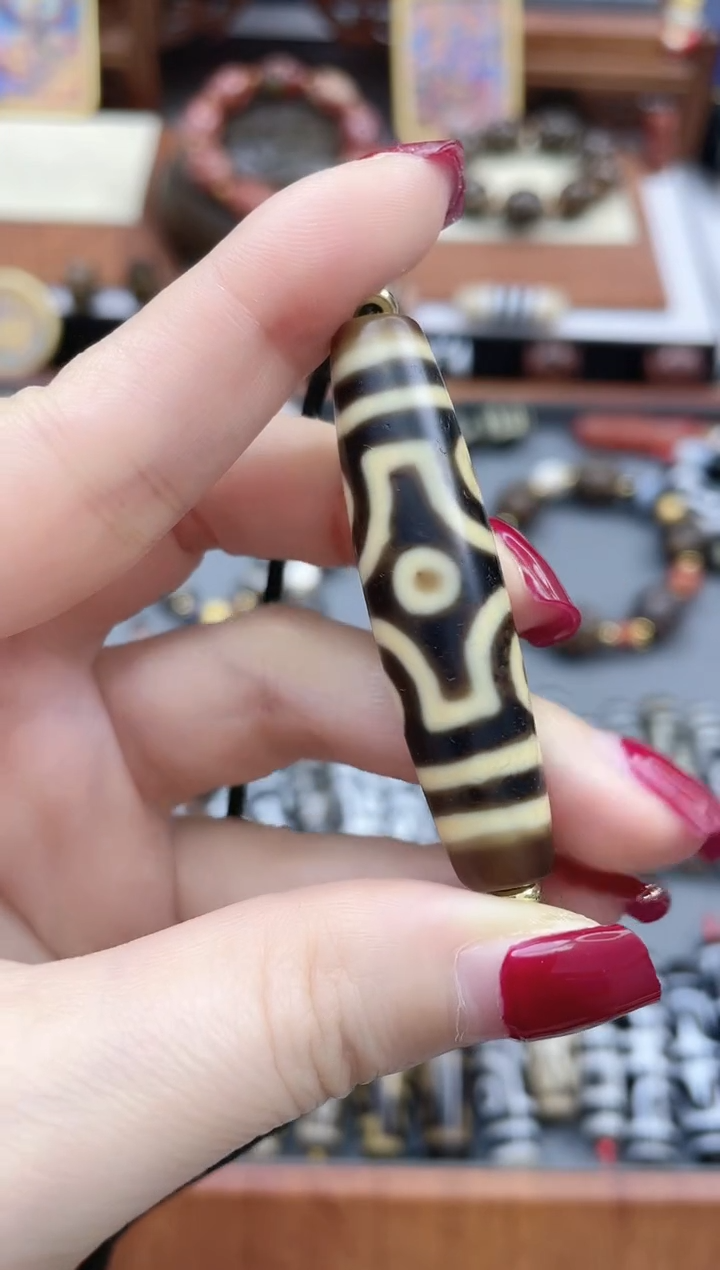 【闪购商品】玛瑙/玉髓珠珠未镶嵌牙黄十字六眼