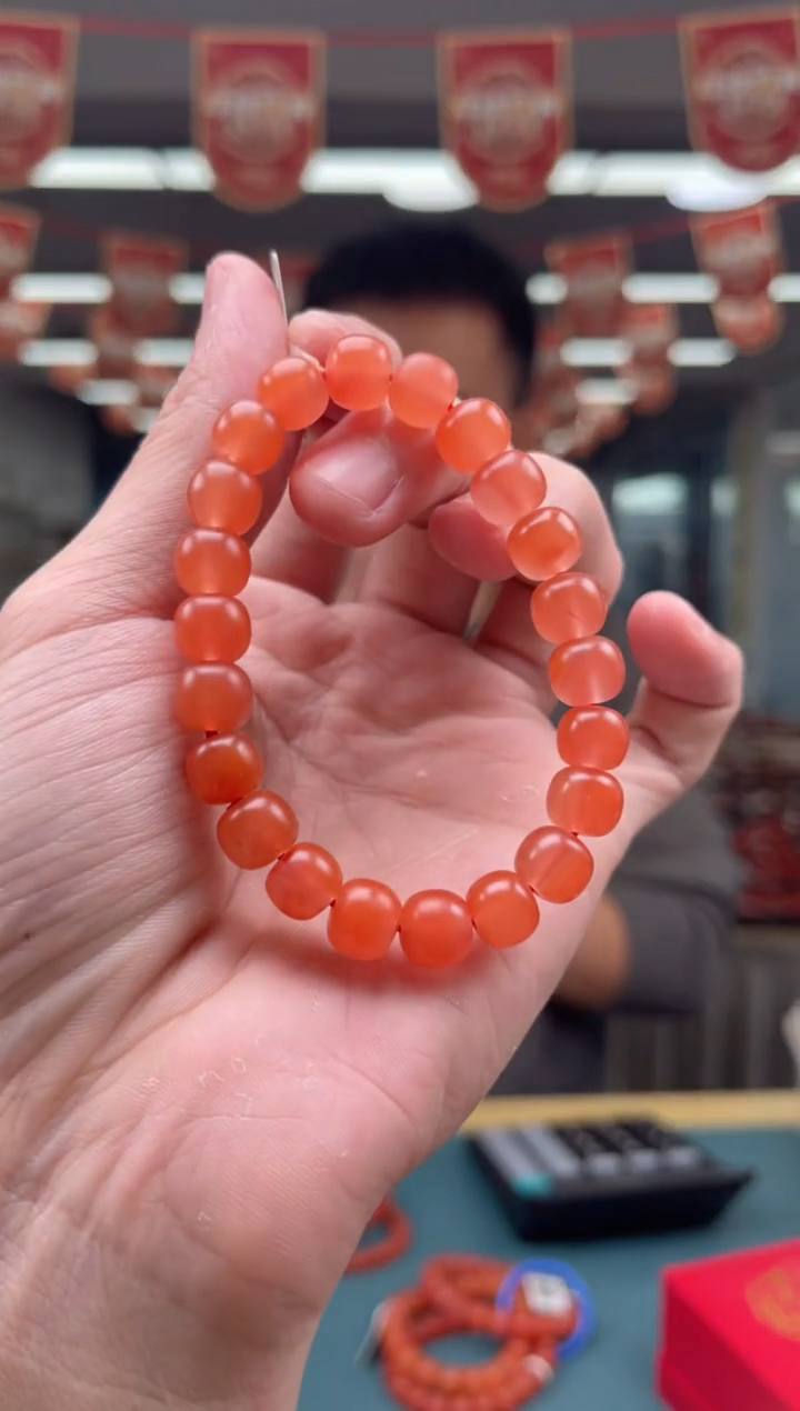 【闪购商品】南红玛瑙A49未镶嵌9mm滴水洞老型单圈-多样性发一件