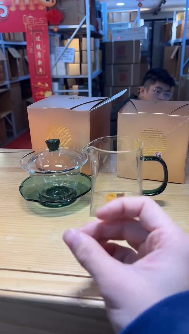 【闪购商品】禾器-荷叶盖碗-墨绿色+禾器瀚然墨绿