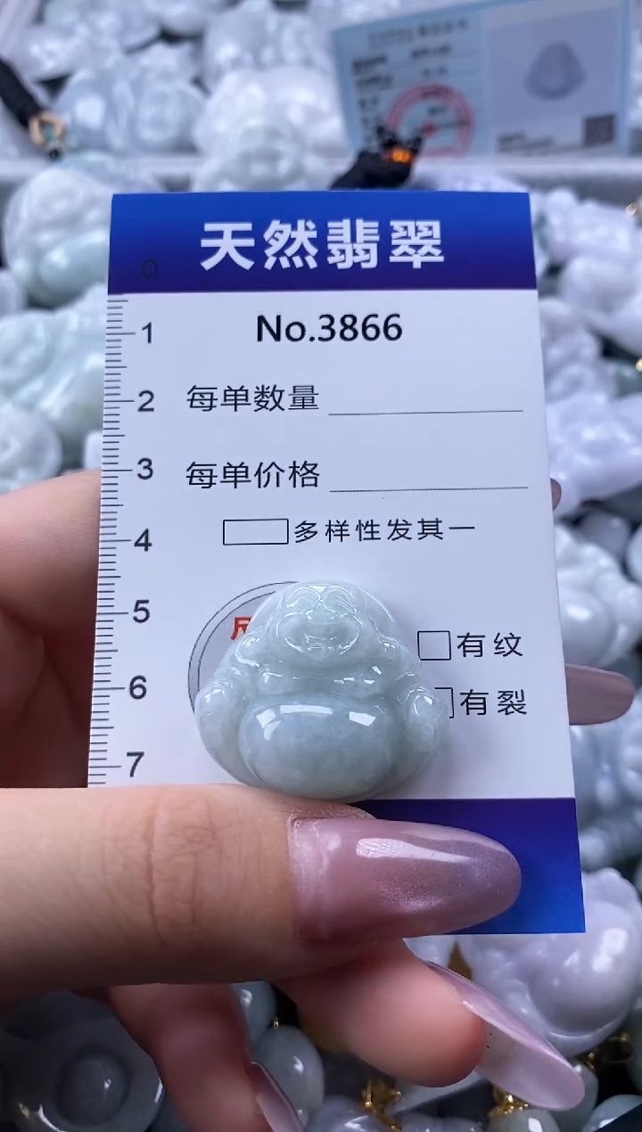 翡翠未镶嵌颈饰缅甸A货翡翠3866