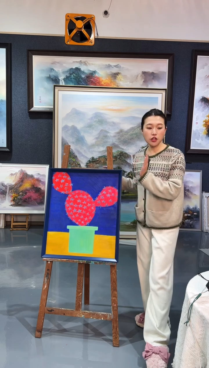 【闪购商品】油画5号 50*60 仙人掌-手绘油画