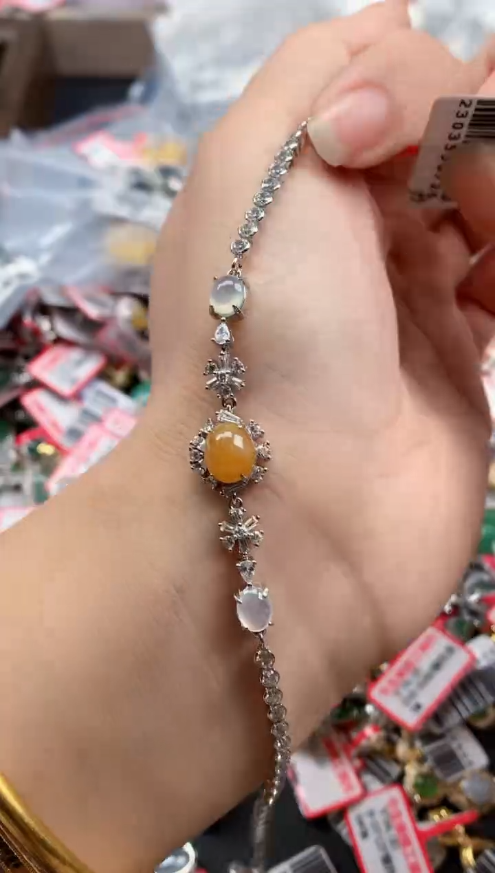 银S925镶嵌戒指翡翠天然A货缅甸翡翠