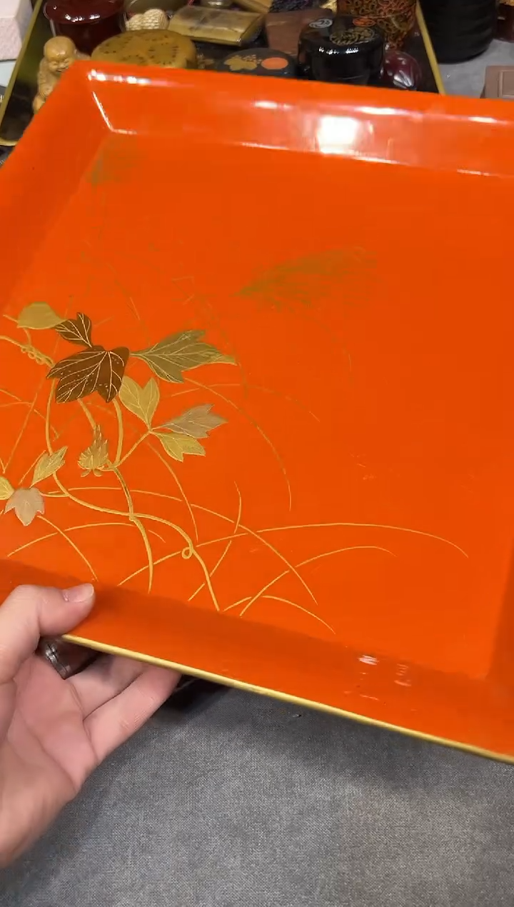 金莳绘 茶台 大漆漆器大漆漆器