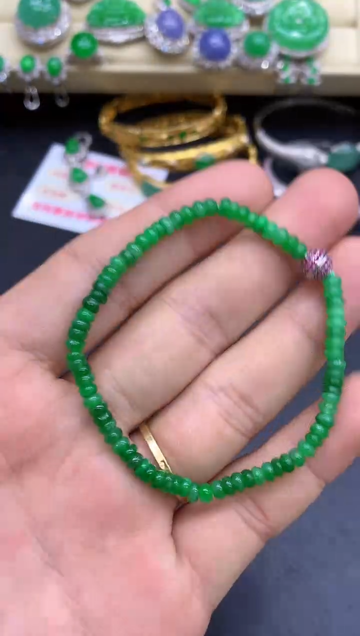未镶嵌手串翡翠395-中国好珍宝
