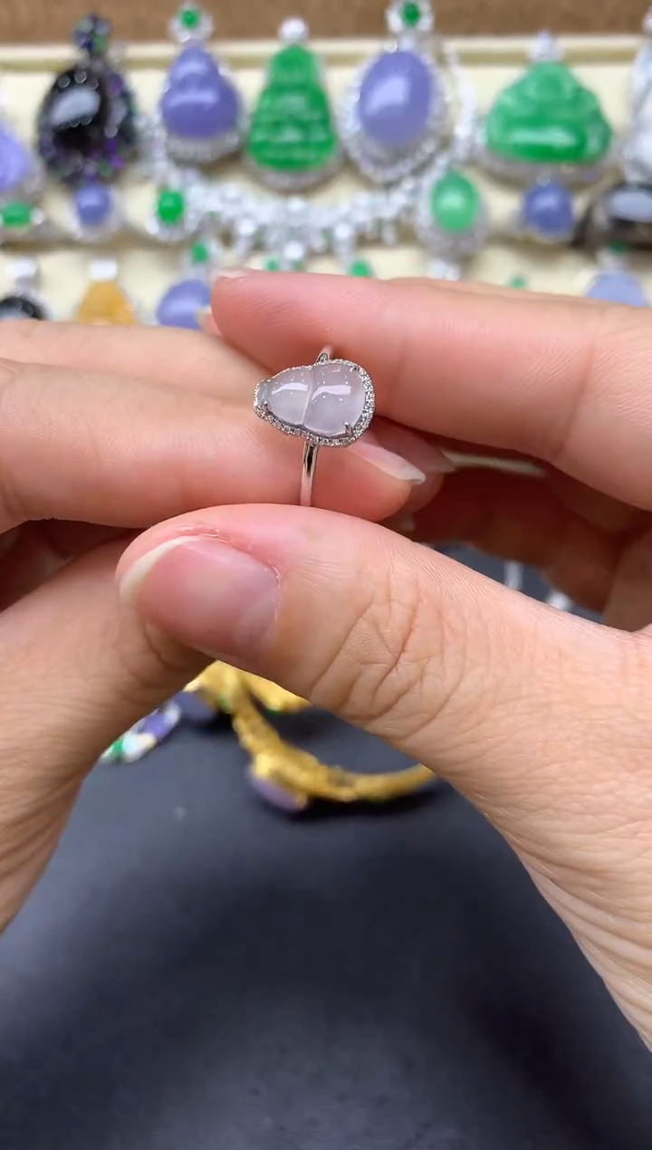 【闪购商品】翡翠戒指18K金镶嵌195-中国好珍宝