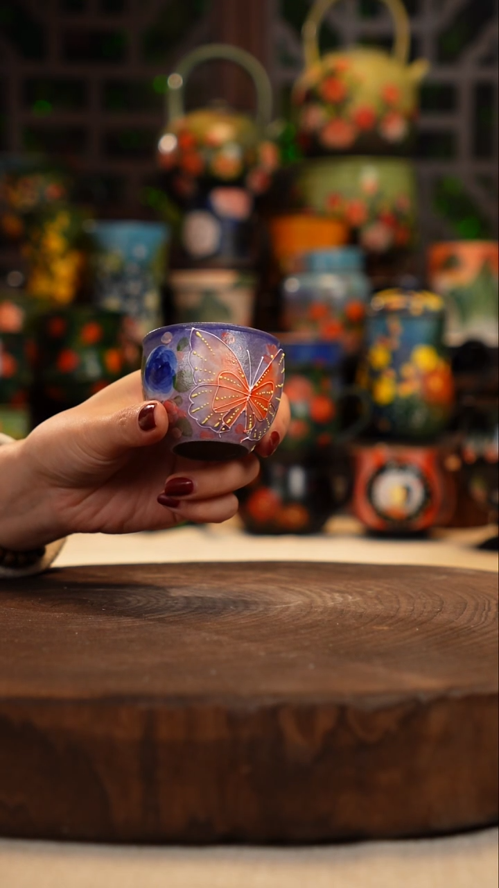 油画   釉下彩  杯子