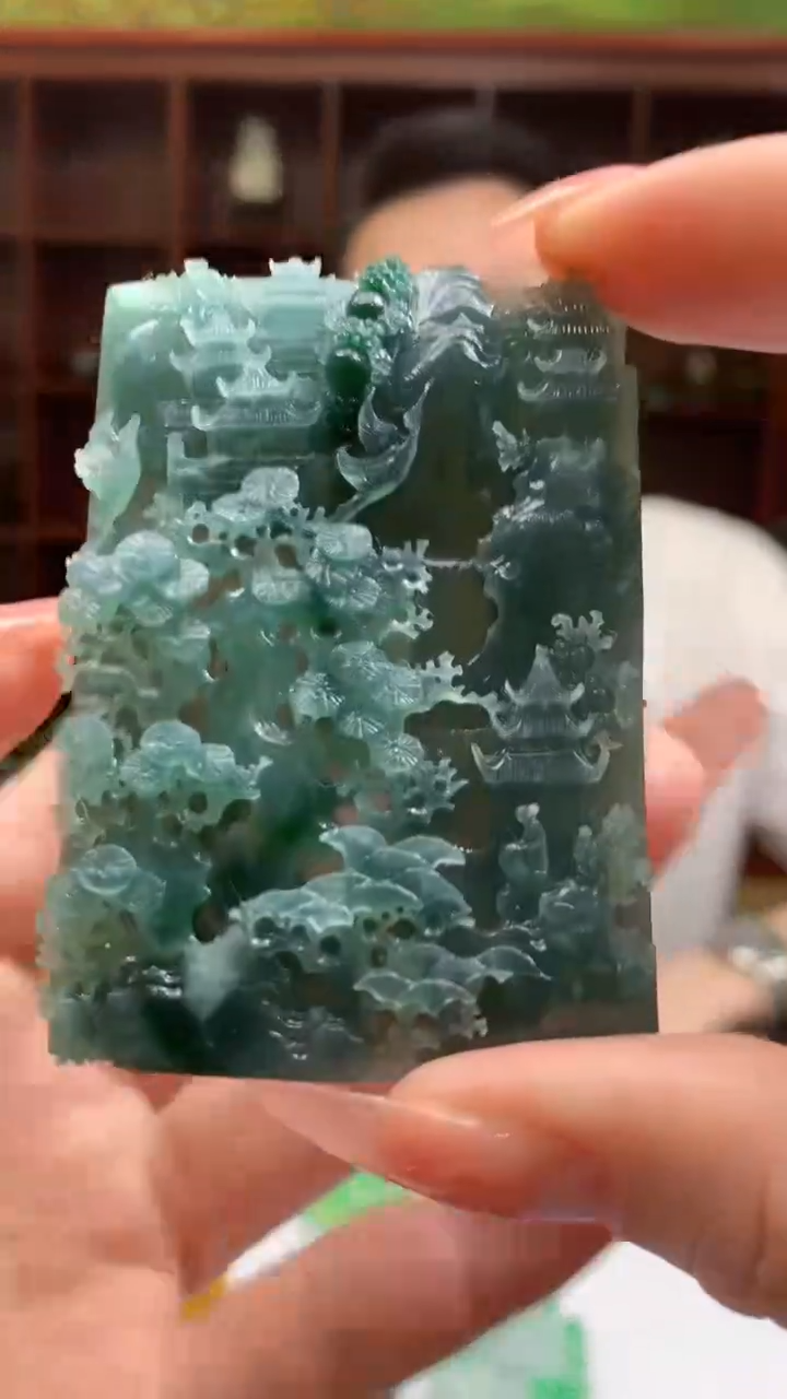 【闪购商品】定制翡翠未镶嵌1049ry-毛货挂件37