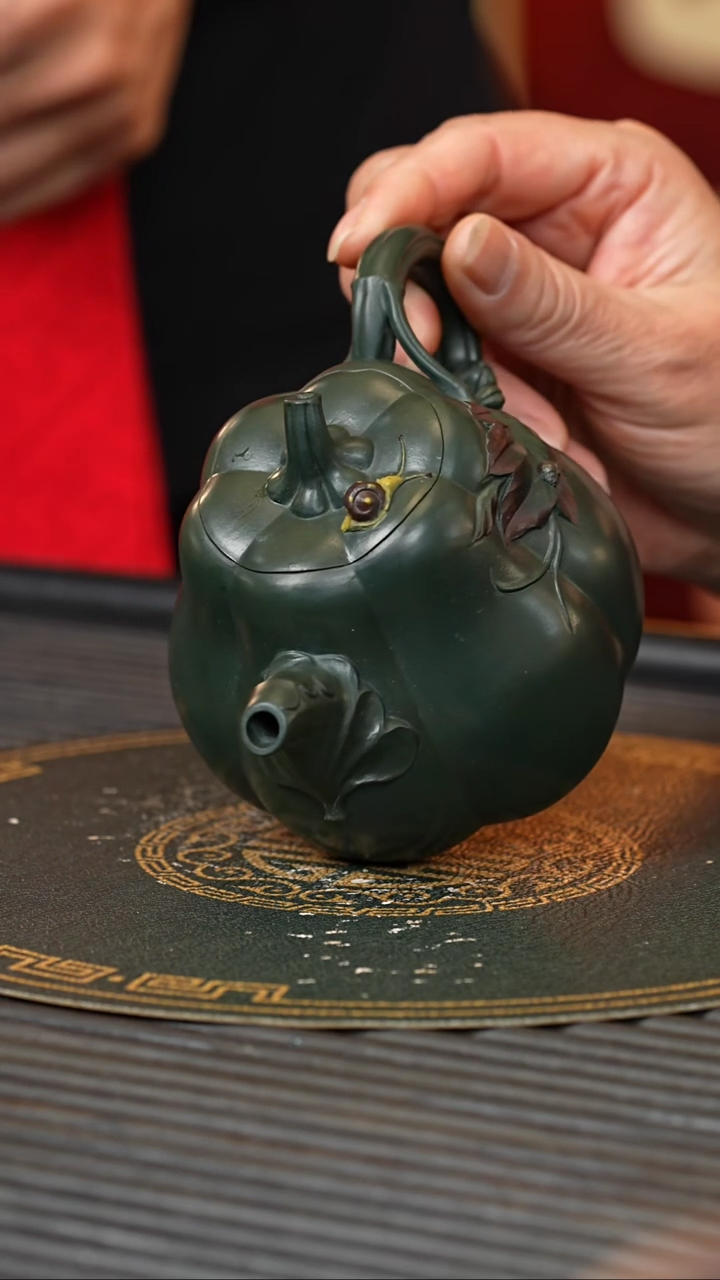 【闪购商品】紫砂茶壶XJZ 绿泥 南瓜
