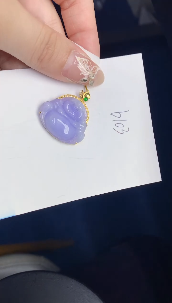 【闪购商品】翡翠颈饰18K金镶嵌0000000000