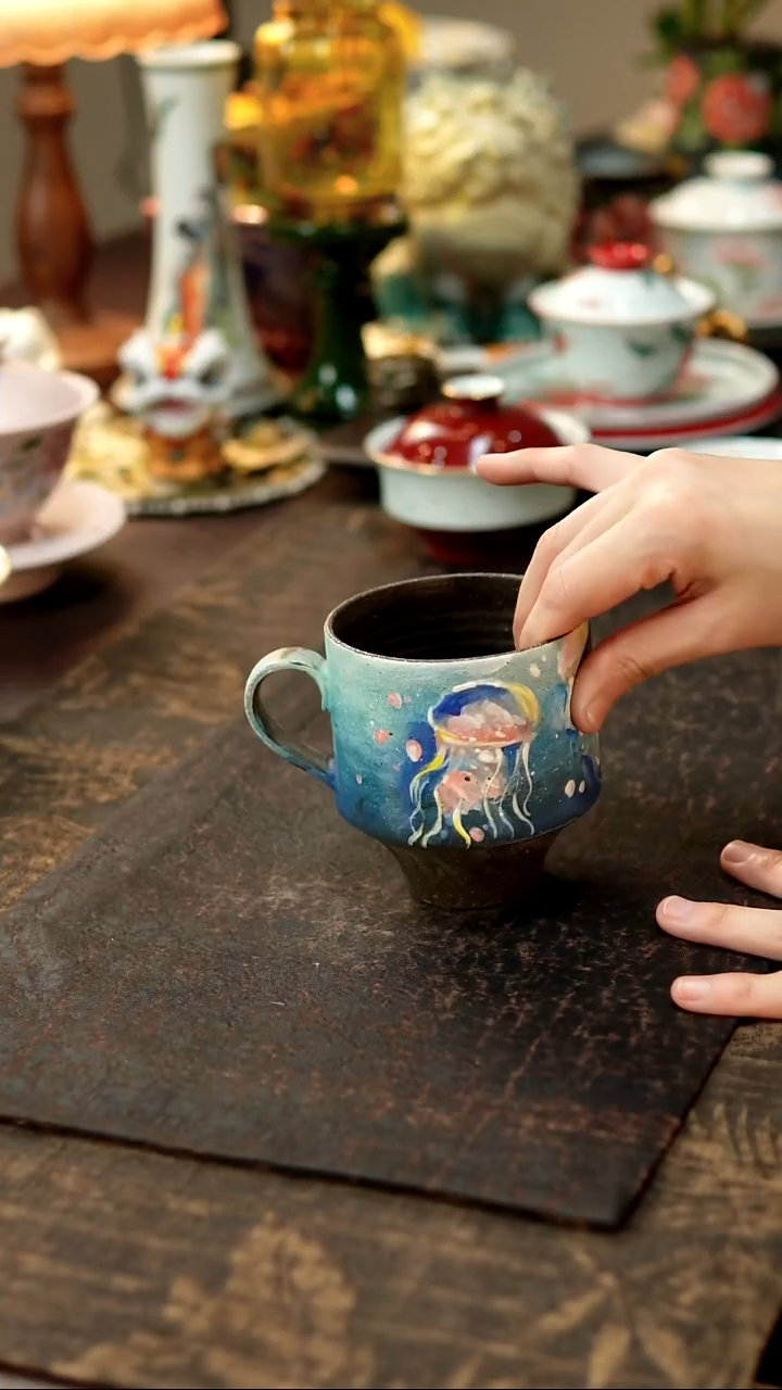 景德镇陶瓷杯碗柴烧多人