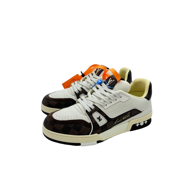 99新 LouisVuitton/路易威登 6码40码白棕棋盘格99新vv1794