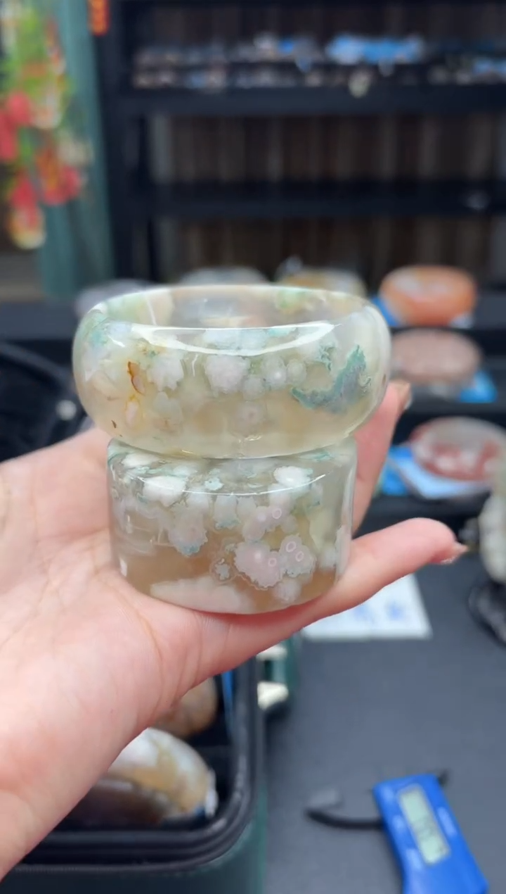 【闪购商品】石英质玉手镯未镶嵌845（56圈赠送镯心）