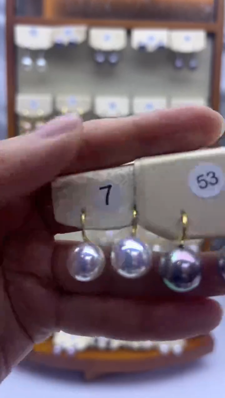 未镶嵌耳饰淡水珍珠53+7