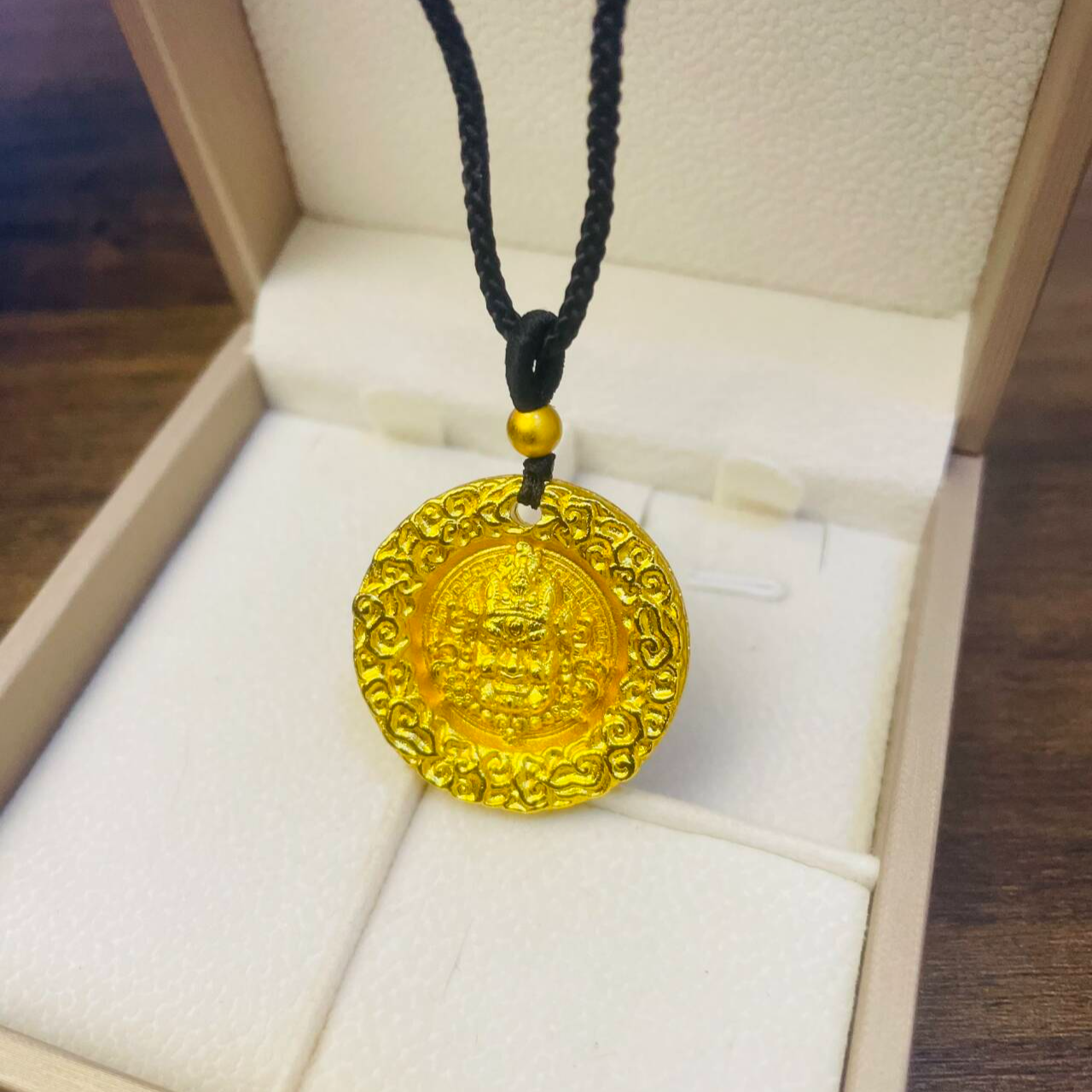 合金吊坠 合金吊坠 吉言圆饼锤纹黄财神精工经典男女时尚款