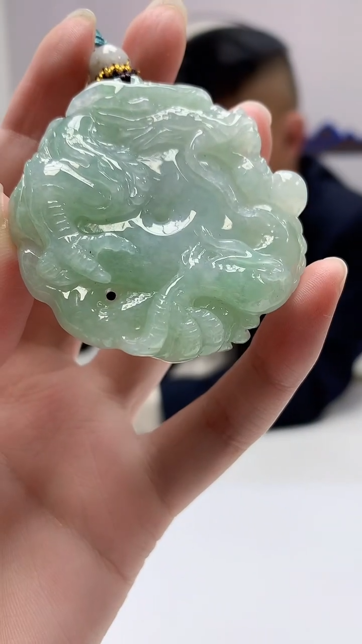 【闪购商品】定制翡翠未镶嵌4969zm-毛货挂件83