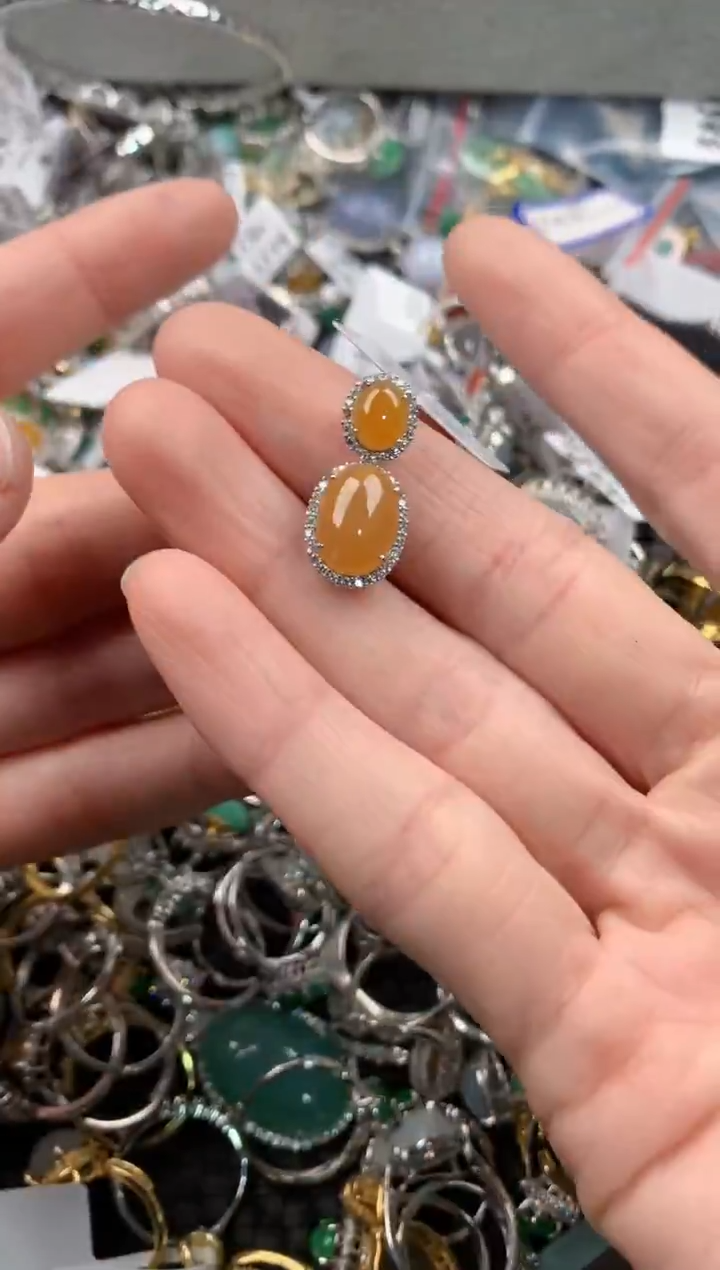 银S925镶嵌戒指翡翠米**卡111   3