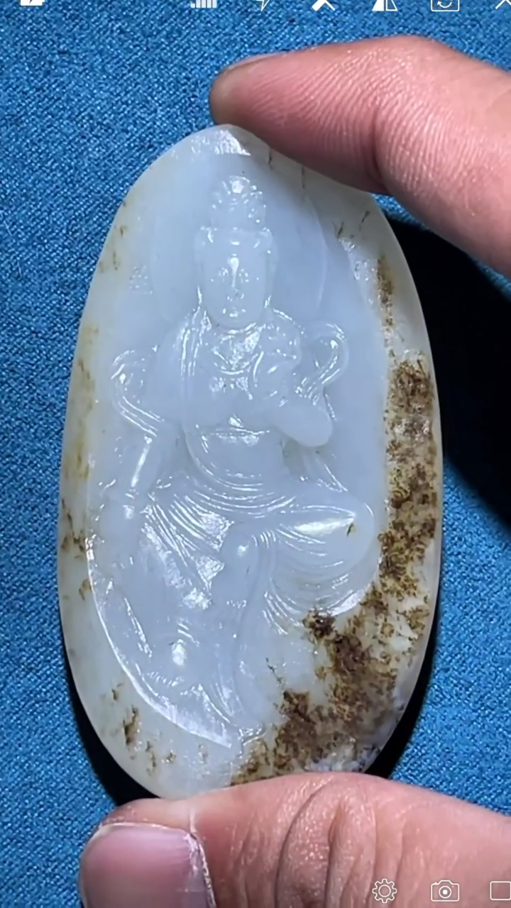 【闪购商品】定制和田玉Y观音吊坠 