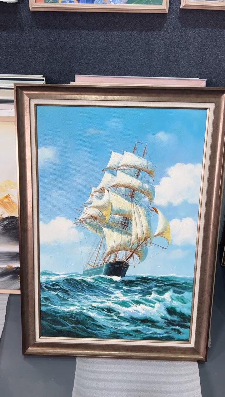 【闪购商品】油画25号 60*90 大海-手绘油画