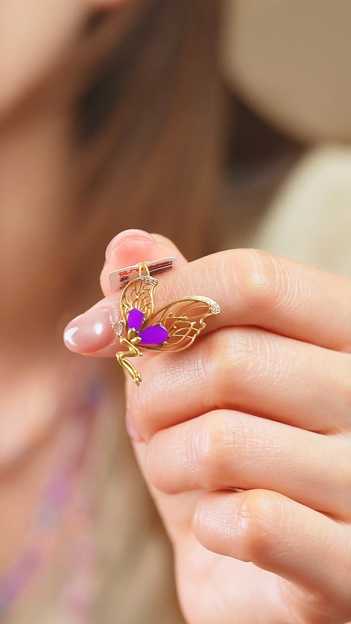 苏纪石（舒俱来）18K金镶嵌吊坠(不含链)48