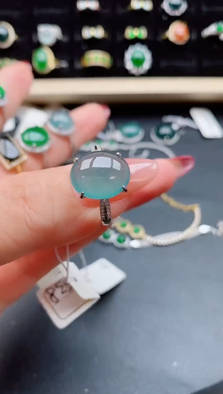 【闪购商品】翡翠戒指银S925镶嵌1212