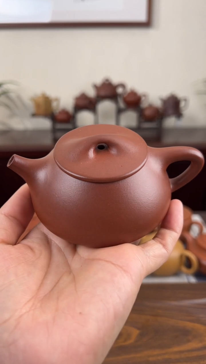 茶壶紫砂紫泥景舟石瓢壶130CC
