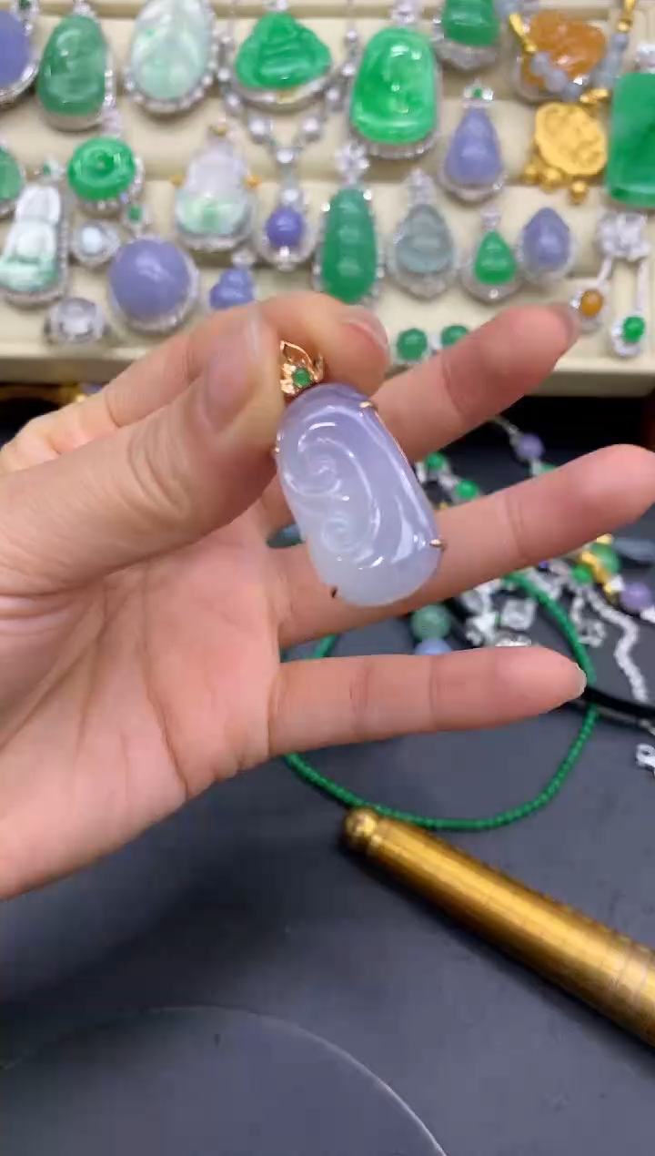 【闪购商品】翡翠颈饰18K金镶嵌314-中国好珍宝