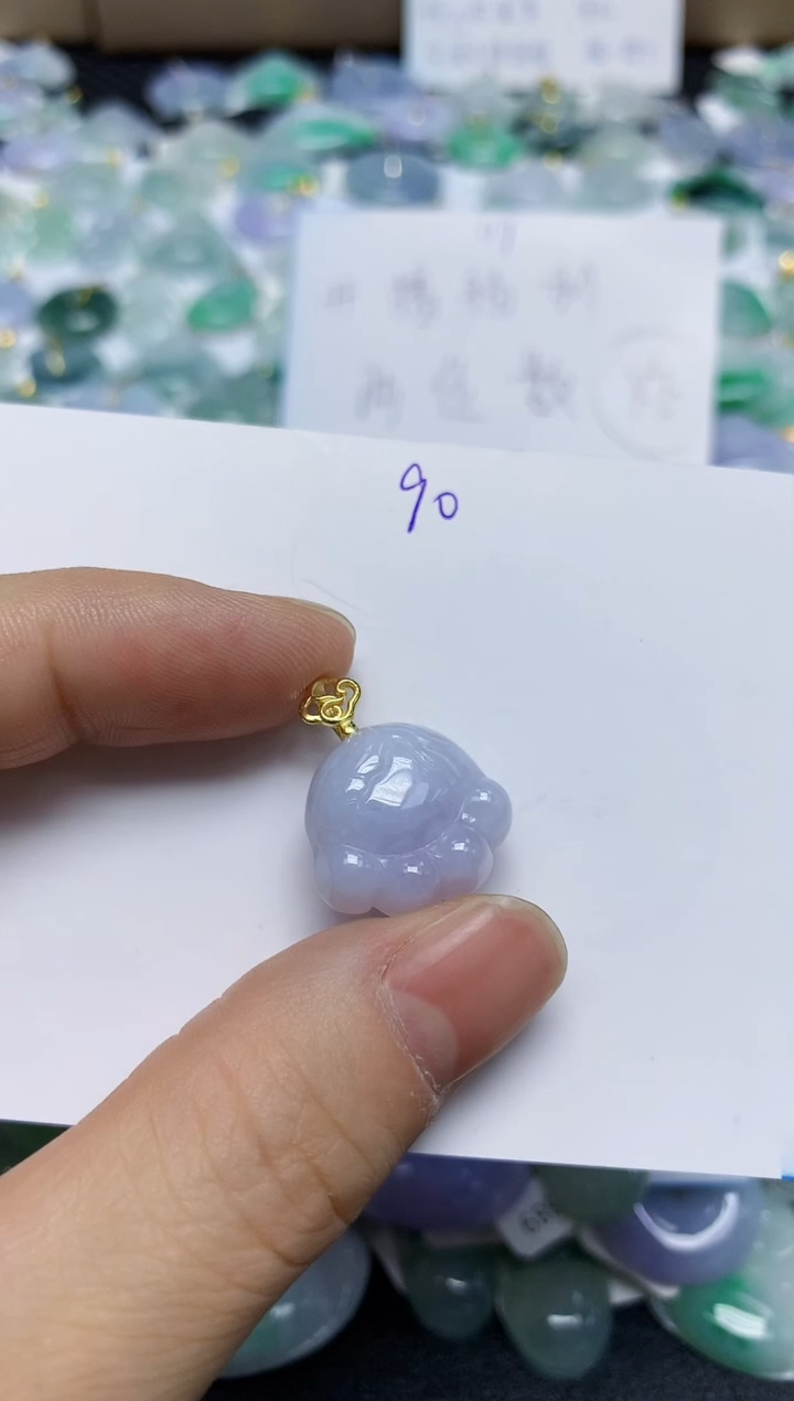 颈饰未镶嵌翡翠天然缅甸翡翠A货翡翠百元以上9元证书费自理