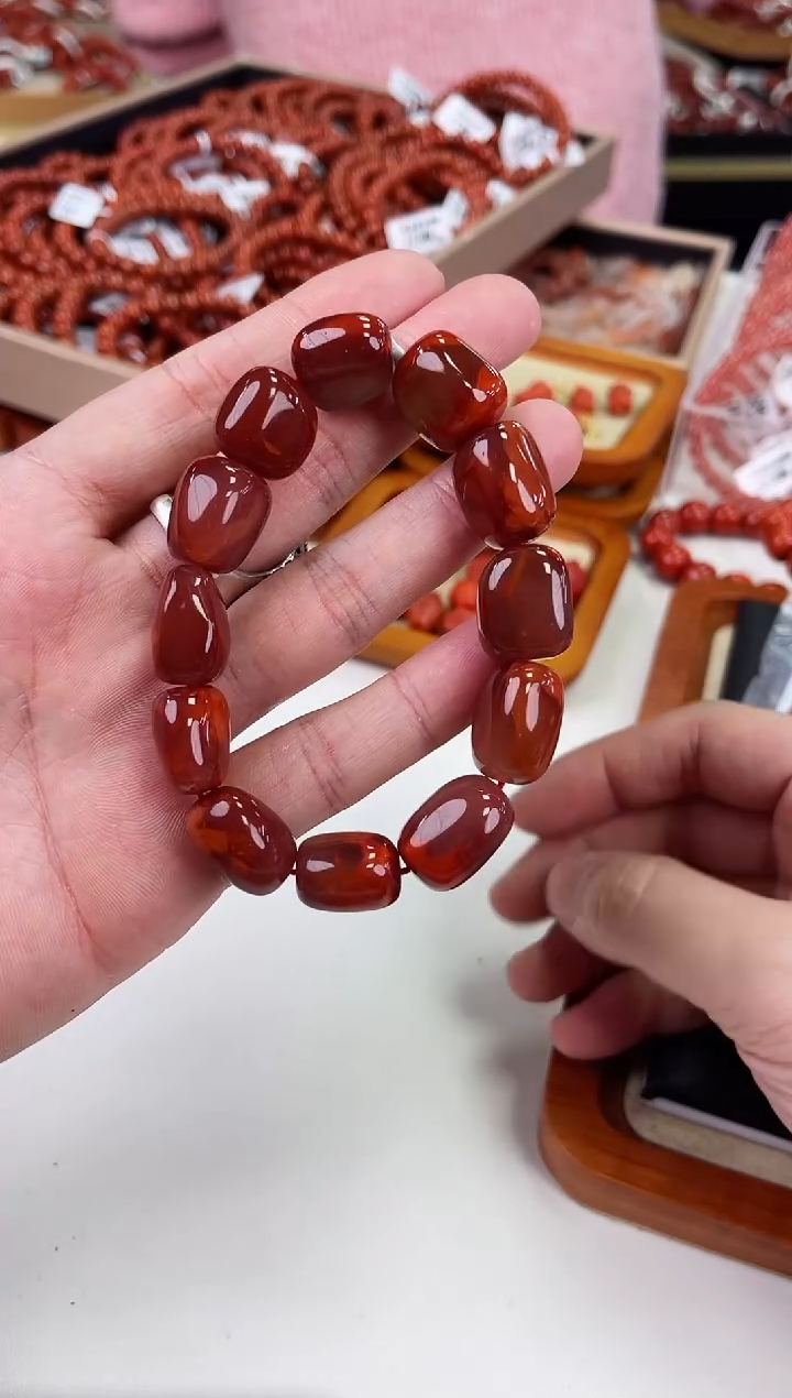 【闪购商品】南红玛瑙瓦西随型手串未镶嵌一个/条