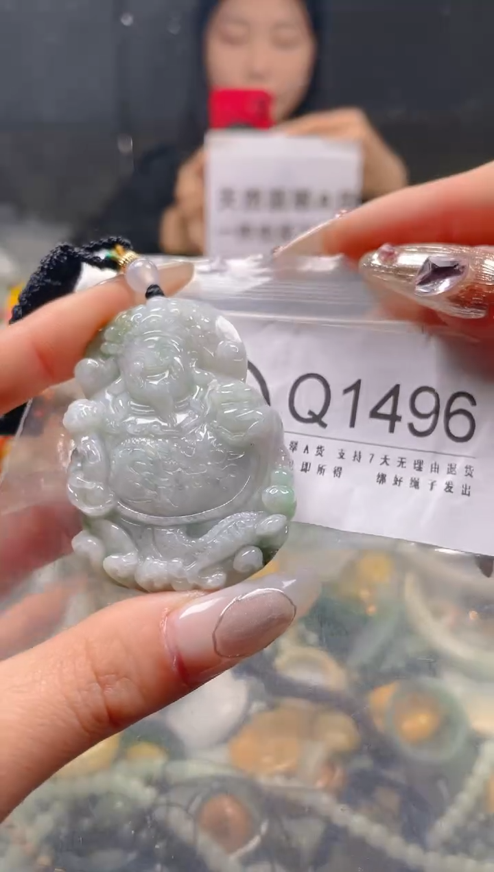 【闪购商品】翡翠颈饰未镶嵌/Q/翡翠A货一图一物