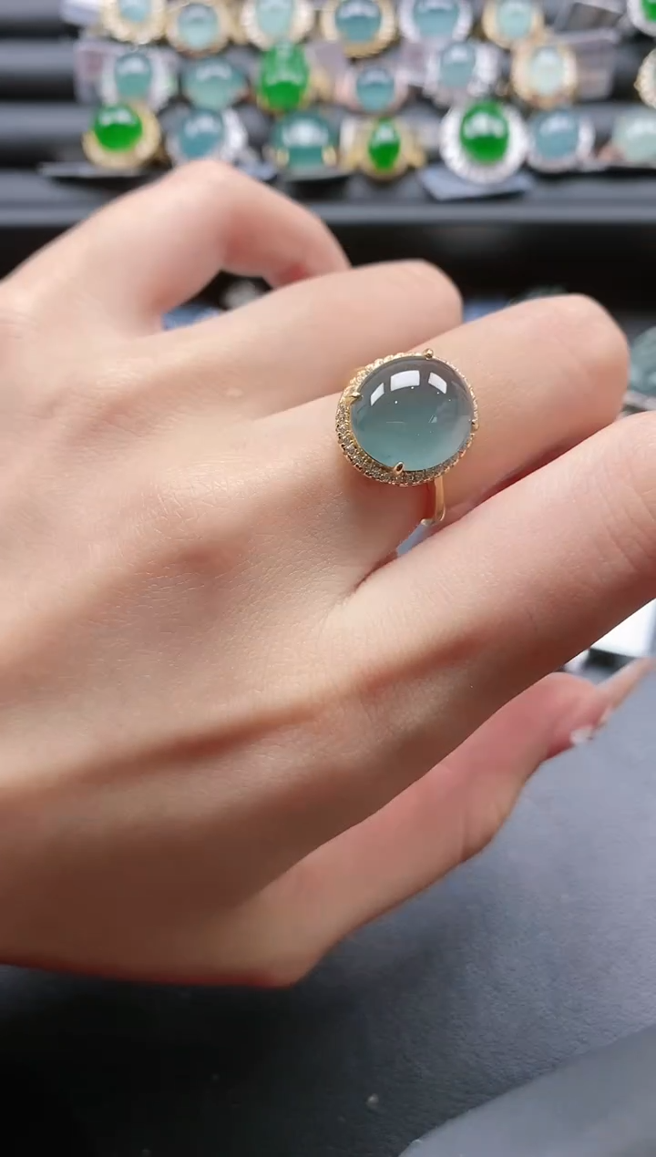 【闪购商品】翡翠戒指银S925镶嵌51511